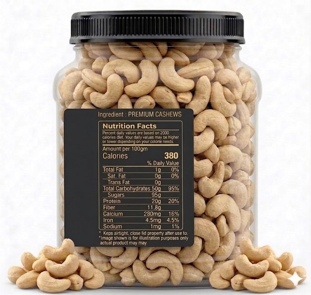 Premium Cashews (Kaju) – Crunchy & Delicious Whole Nuts | High Quality