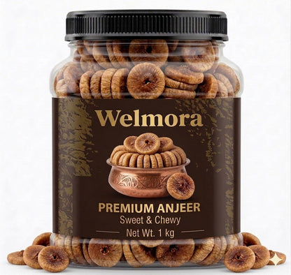 Welmora Premium Anjeer (Dried Figs) – Sweet & Chewy | 1kg Pack
