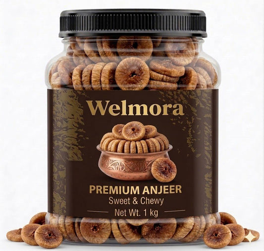 Welmora Premium Anjeer (Dried Figs) – Sweet & Chewy | 1kg Pack