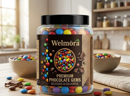 Premium Chocolate Gems – Colorful Crunchy Delight 🍫✨