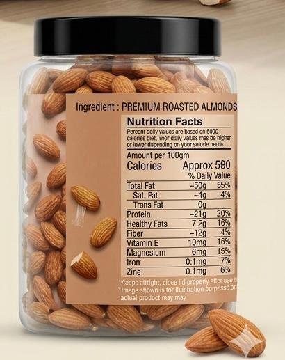 Welmora Premium Almonds (Badam) – Crunchy, Nutritious & Energy Boosting Dry Fruits
